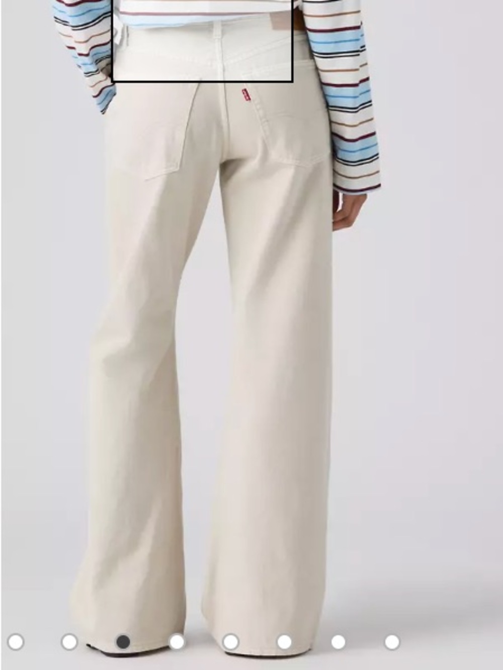 Levi's Women's middy loose boot jeans in white